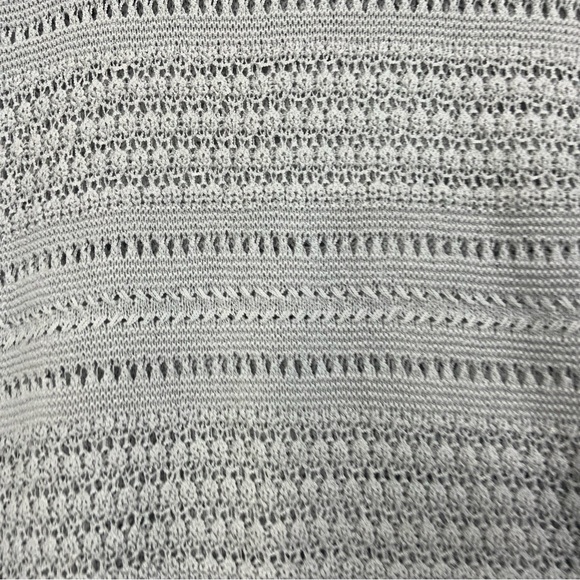 J. Jill Knit Crochet Aluminum Color Pull Over. Silver. Women’s size  ExLarge. - Picture 5 of 7